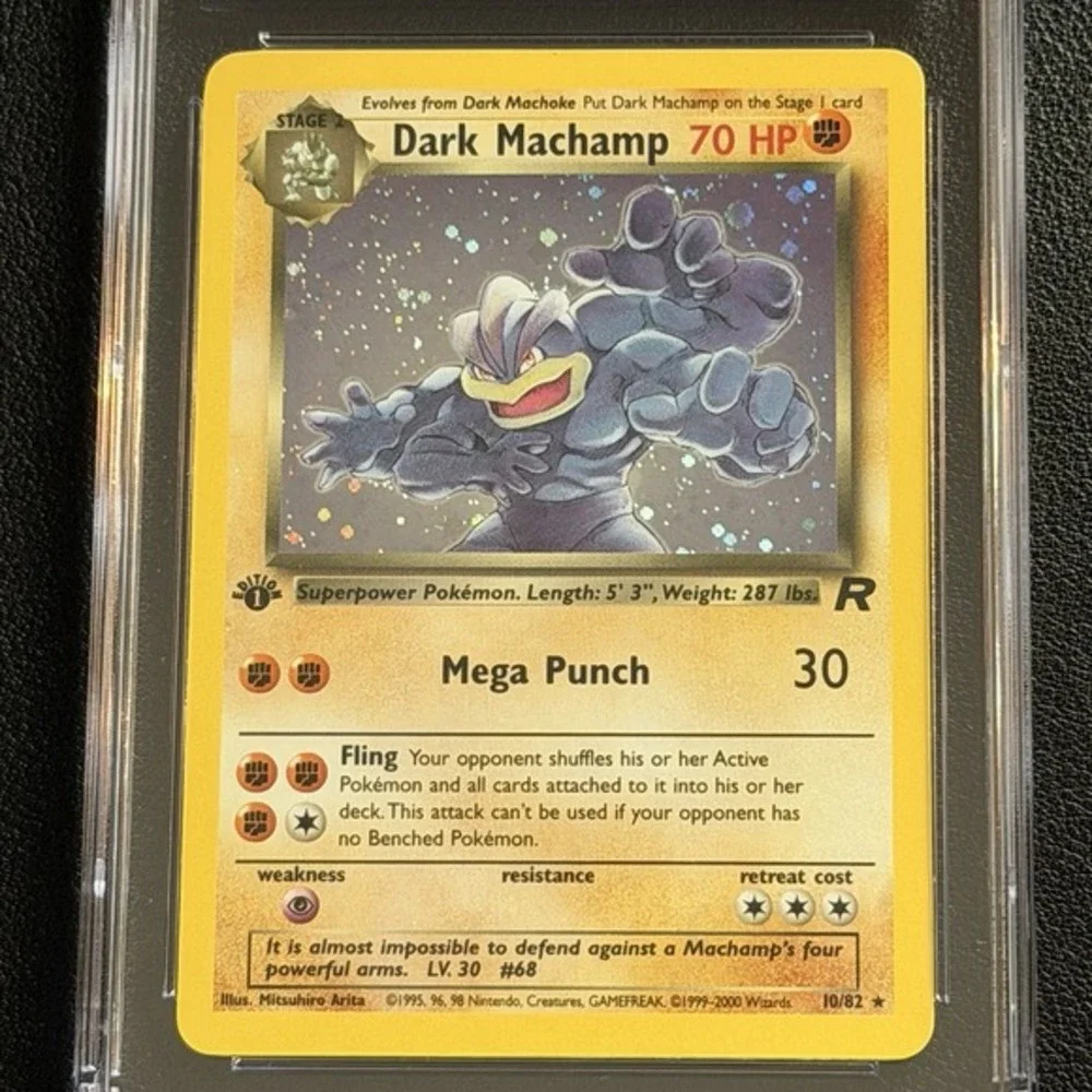 Pokémon Dark Machamp 1st Edition Holo 10/82 CGC 7.5 TCG 200 Team Rocket WotC Vtg